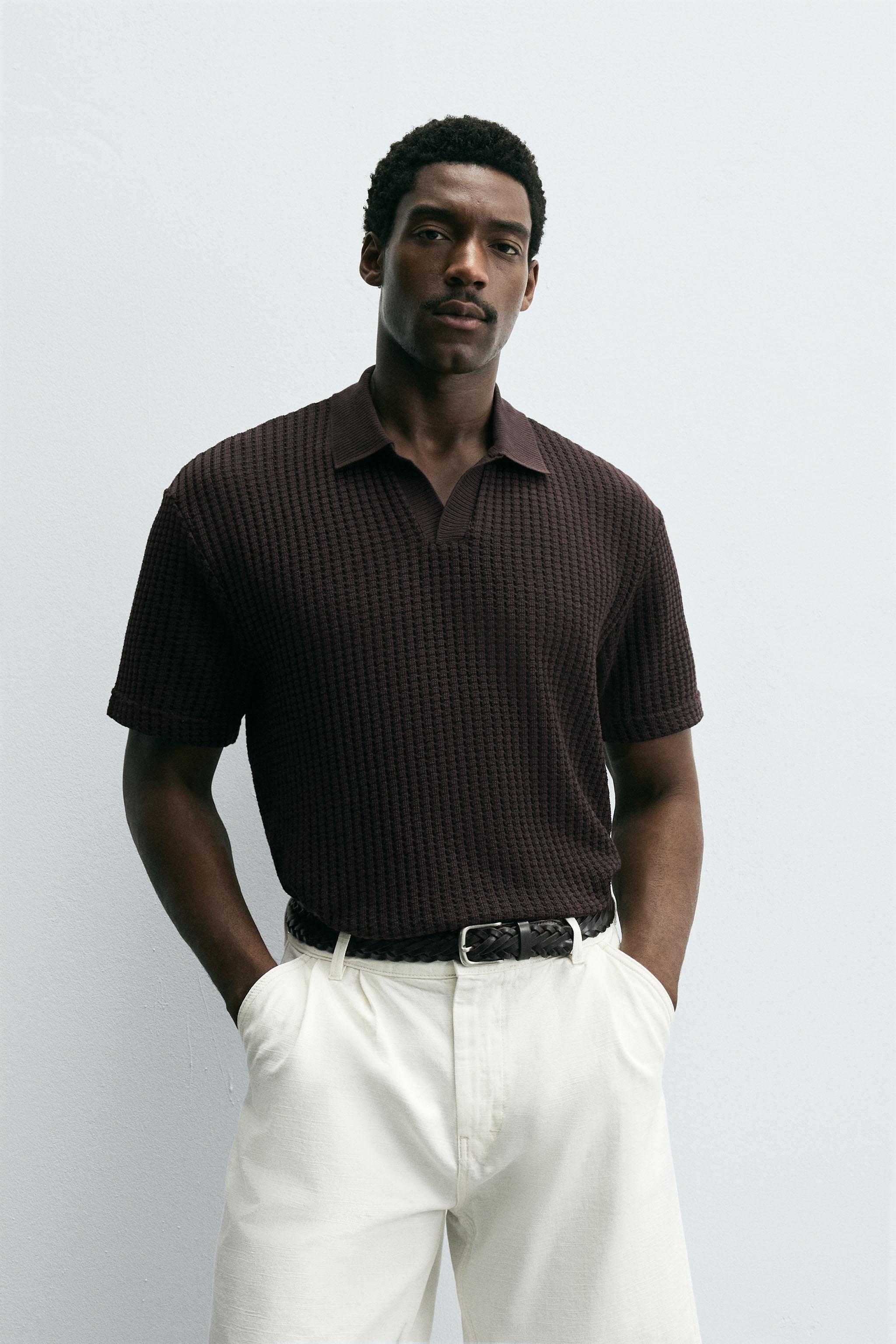 TEXTURED POLO SHIRT